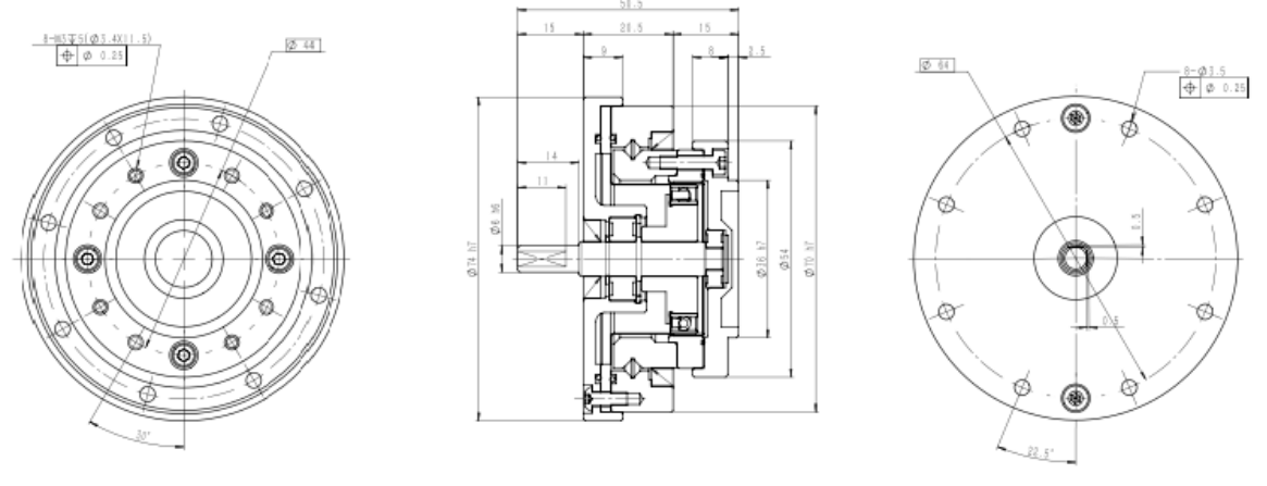 Features of HMHS-IV Unit (Shaft Input) Series Strain Wave Gearing