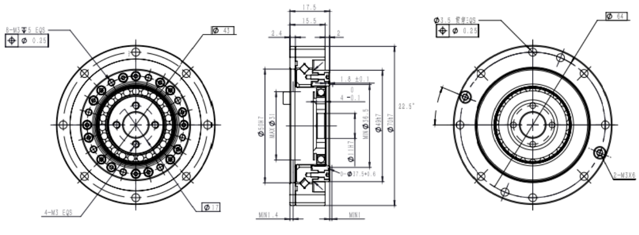 Feratures of HMHD-Ⅲ Simple Unit (Super Flat & Hollow Shaft) Series Strain Wave Gearing